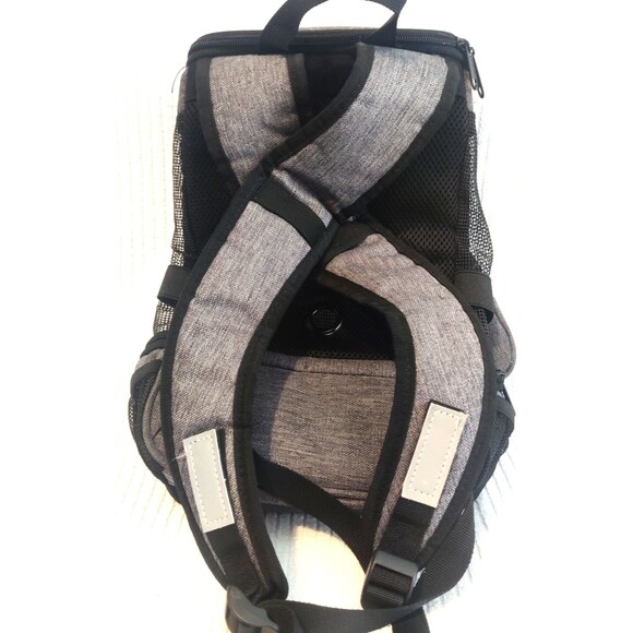 Pet Carrier Backpack Adjustable Shoulders Bag Breathable Mesh with Keychain bag - Picture 5 of 16